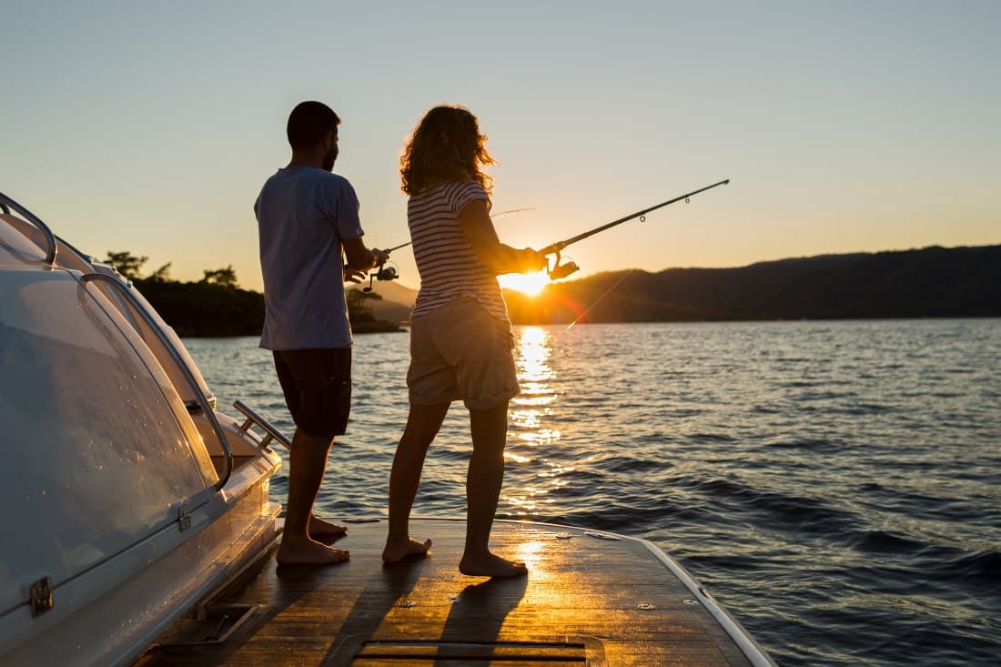 Couple reviewing their home loan offset account options